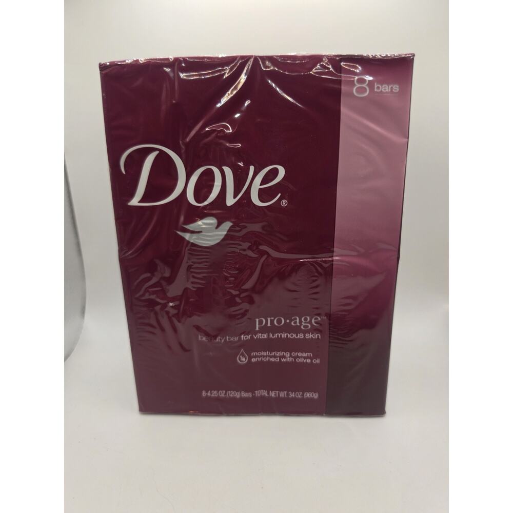Dove Pro Age Beauty Bar for Luminous Skin w/ Olive Oil 8 Bars Discontinued